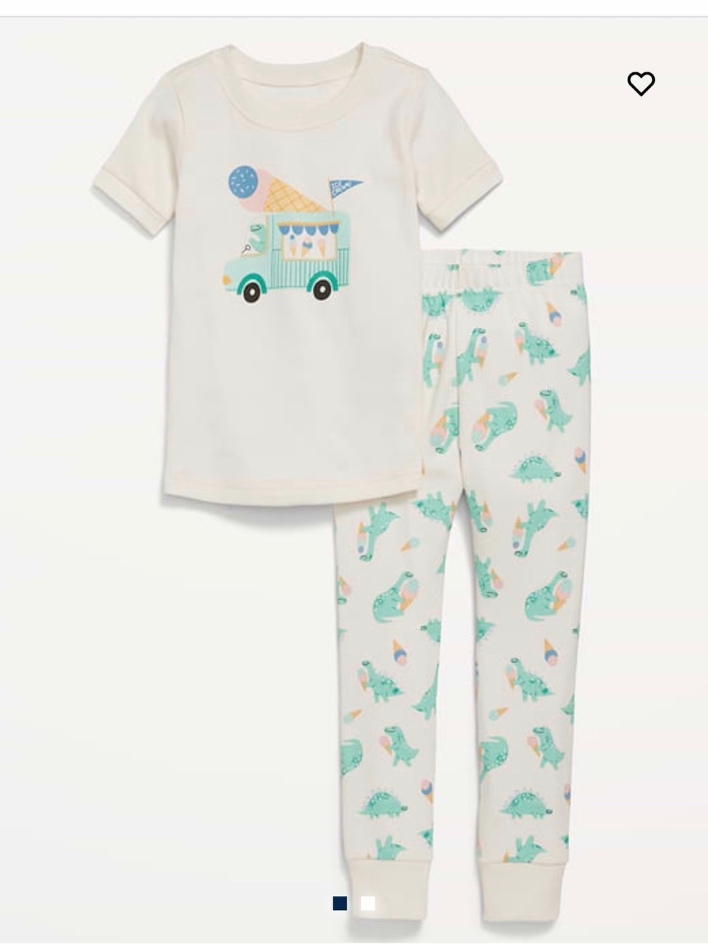 Old Navy Unisex snug fit dinosaur & ice cream pajamas, 3T